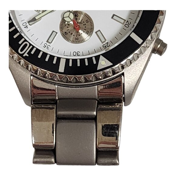 Vtg Visage Chronograph All Titanium Men's Watch 38mm Water Resistant New Battery - Picture 6 of 16